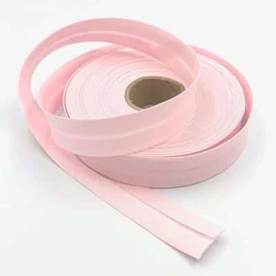 Image of Craft Cult 25mm Wide Plain Bias Binding Tape 25 Metre Roll (21 Pale Pink)