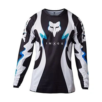 Image of Fox Racing Men&#039;s 180 KOZMIK Jersey, Black/White, L