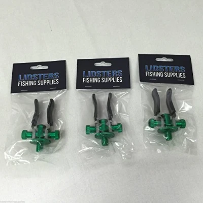 Image of 3 X CARP FISHING GREEN ALUMINIUM SPECIALIST ADJUSTABLE SUPER LITE BUTT ROD RESTS
