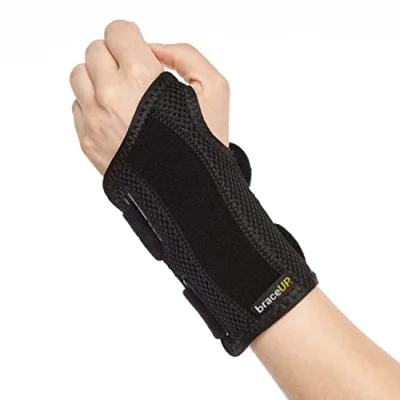 Image of BraceUP Wrist Splint for Carpal Tunnel Right Left Hand Support Women and Men, Daytime Night Use, Brace Pain Relief Arthritis (Right Hand, L/XL)