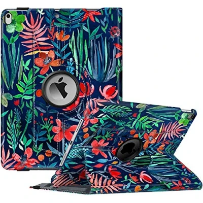 Image of FINTIE Case for iPad Air (3rd Gen) 10.5&quot; 2019 / Pro 2017 360 Degree Rotating Stand Protective Cover with Built in Pencil Holder, Auto Sleep/Wake, Jungle Night