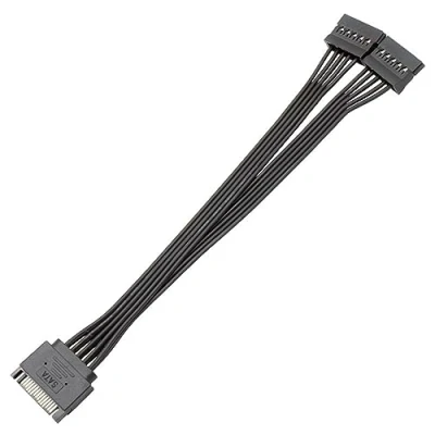 Image of XAGMODSHN Sata Power Splitter Cable SSD HDD Hard Drive 15 Pin Male to 2 x Female Y Extension