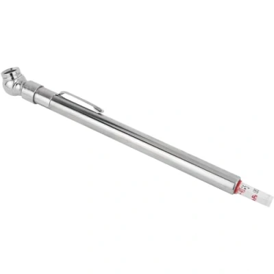 Image of Milton S 921 Pencil Tire Pressure Gauge, Passenger Car, With Built In Deflator Valve, Durable Plated Brass, Measured PSI &amp; kPa