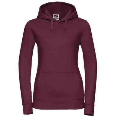 Image of Russell Athletic Womens Premium Authentic Hoodie (3 Layer Fabric) (Burgundy) Size Large