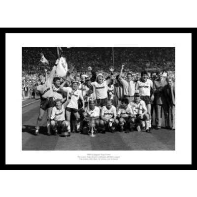 Image of Luton Town Framed 1988 League Cup Final Team Photo Memorabilia