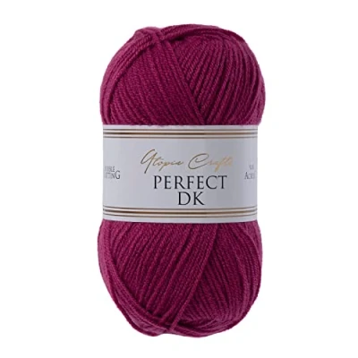 Image of Utopia Crafts DK Double Knitting Yarn, 100g (Dark Raspberry)