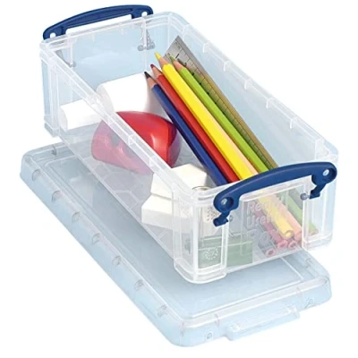 Image of Really Useful Plastic Storage Box 0.9 Litre Clear