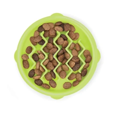 Image of Catstages Kitty Slow Feeder Cat Bowl, Green