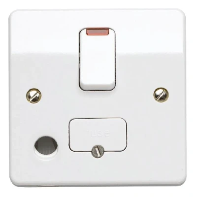 Image of Mk K1070WHI 13A Double Pole Switched Connection Unit with Neon
