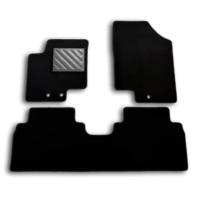 Image of HYUNDAI IX20 2010 Onwards Tailored Black Car Mats Non Slip Reinforced Rubber Heel Pad