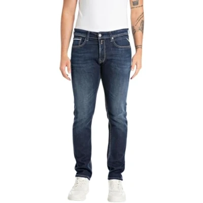 Image of REPLAY Adult MA972 Grover Jeans, Dark Blue 007 7, 32W / 34L