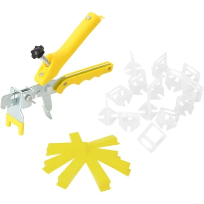 Image of vidaXL Tile Levelling System 250 Wedges 500 Clips 1.5 mm