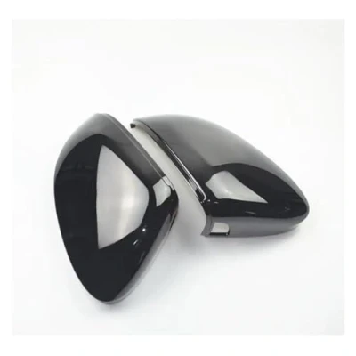 Image of Car Rearview Mirror Covers For VW Golf 8 MK8 R GTI RL&amp;ine W/Lane Assist 2020 2001 2022 Side Wing Rear View Cover Case Cap(Gloss BlacK)
