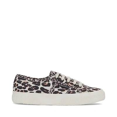 Image of Superga 2750 Light Leopard Print WoMens Beige Trainers Cotton Size UK 4.5