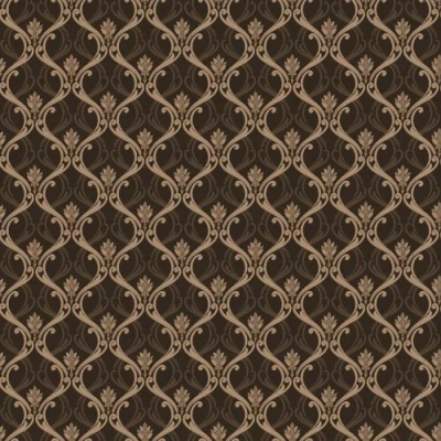 Image of MyTinyWorld Dolls House Miniature Brown Classic Wallpaper Design
