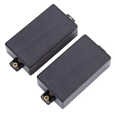 Image of Guitar Pickup Covers, 2 Pcs Humbucker Sealed Covers for Electric Replacement Parts (Black)