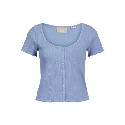 Image of JJXX Women&#039;s Jxlucinda Str Ss Tee JRS T Shirt, Blue, M