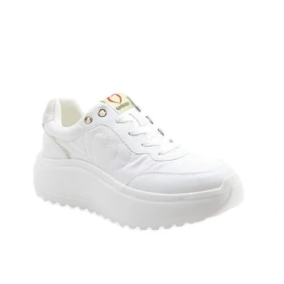 Image of Heavenly Feet Women&#039;s Fashion Trainers Litesoles Platform Chunky Vegan Friendly Memory Foam Insole Peace (White, UK Footwear Size System, Adult, Women, Numeric, Medium, 6)