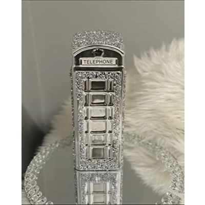 Image of Biznest Phone Booth Sparkle Ornament Bling Crushed Diamond Gift Crest