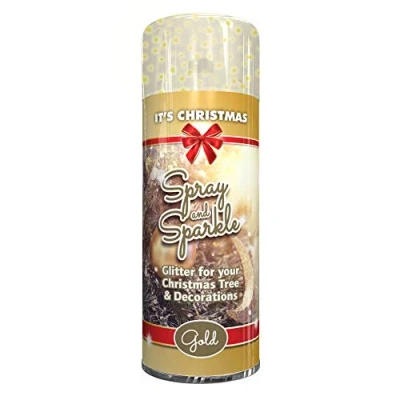 Image of It&#039;s Christmas Spray and Sparkle Glitter Gold 200ml