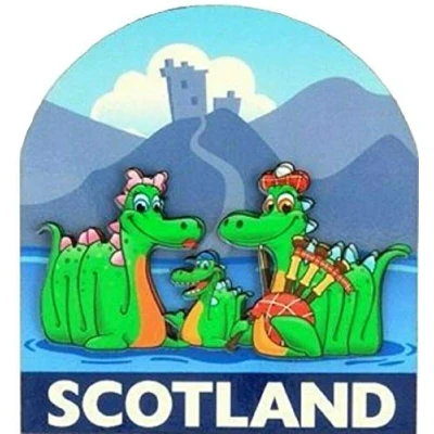 Image of Nessie Fridge Magnet Scotland Scottish Souvenir Lochness Monster Family