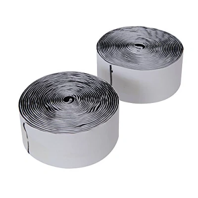 Image of Fixman Hook &amp; Loop Tape Black Self Adhesive 2pce 50mm x 5m