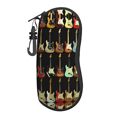 Image of PIXOLE Art Guitar Pattern print Unisex eyeglasses box Cases,sunglasses soft case,glasses case,Protective Case For Glasses
