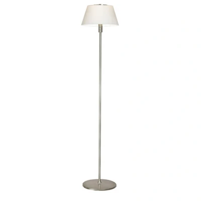 Image of Brezil Floor Lamp With Tapered Shade Satin Nickel