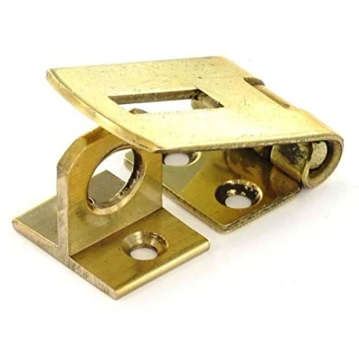 Image of Pair of Solid Brass Hasp &amp; Staple for Cupboard/Cabinet Door 2 x 38mm