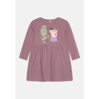 Image of Name it Nmfdyffi Peppa dress Jersey for kids, Size: 1 1.5y, Elderberry