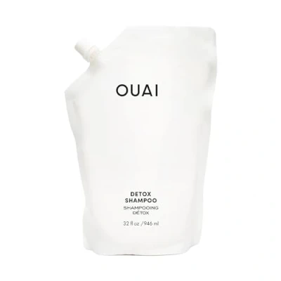 Image of OUAI Detox Shampoo Refill Clarifying for Build Up, Dirt, Oil, Product and Hard Water Apple Cider Vinegar &amp; Keratin Clean, Refreshed Hair Sulfate Free Care 946ml