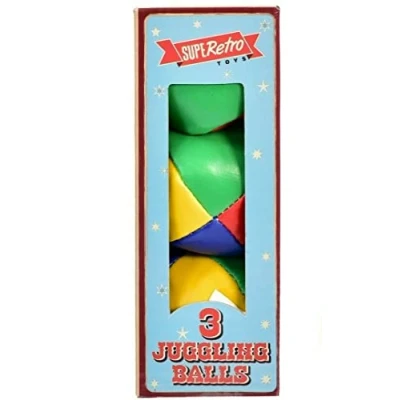 Image of Celino® 3 PACK RETRO COLOURED JUGGLING BALLS CIRCUS CLOWN LEARN TO JUGGLE GIFT TOY GAME