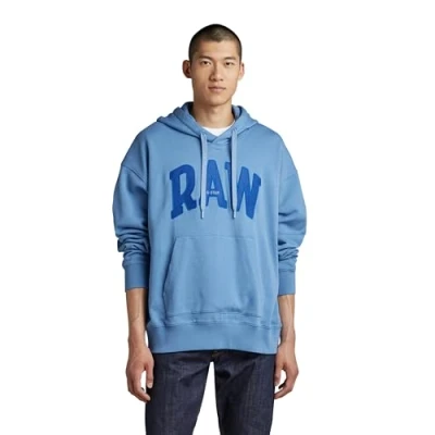 Image of G STAR RAW Men&#039;s University Oversized Hoodie, Blue (deep wave D22759 B782 8803), XL