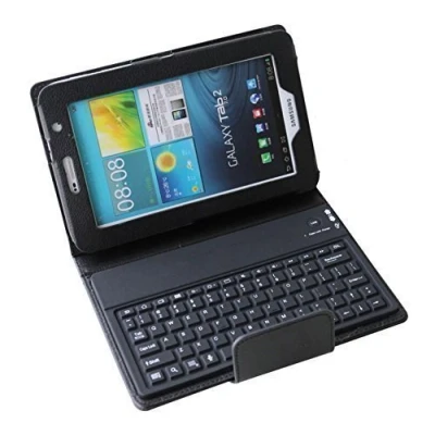Image of L&amp;C® New Bluetooth Keyboard for Samsung Galaxy Tab2/3 7.0/10.1 Tablet Flip Case Stand (7 inch Tab 2, Black)