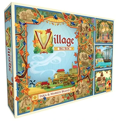 Image of Eggertspiele, Village 2nd Edition Big Box, Board Game, Ages 12+, 1 5 Players, 90 150 Minutes Playing Time