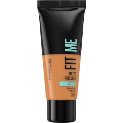 Image of Maybelline Fit Me Foundation, Medium Coverage, Blendable With a Matte and Poreless Finish, For Normal to Oily Skin, Shade: 334 Warm Tan, 30ml