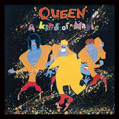 Image of Queen A Kind of Magic 12&quot; Album Cover Framed Print, MDF, Multi Colour, 32 x 1.5 cm