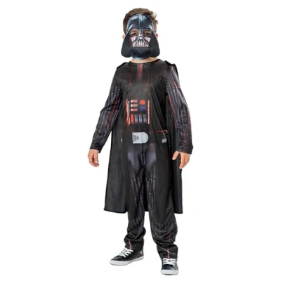 Image of Rubie&#039;s 3013527 8 Darth Vader Child Costume Kids Fancy Dress, Boys, Black, 7 Years