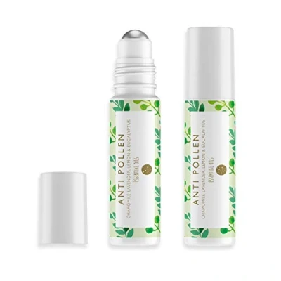 Image of Soul Nutrients Anti Pollen Roll On Oil 10ml Pulse Point Aromatherapy Rollerball for Natural Hayfever Relief Essential Roller with Chamomile, Lavender, Lemon &amp; Eucalyptus