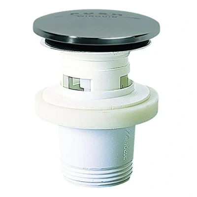 Image of Wirquin Quick Clac 30724029 Basin Waste with Flap Chrome Grey