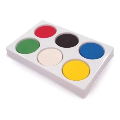 Image of Lexicon Select 6 Watercolour Blocks &amp; Palette for Kids with Colour Mixing Chart School Craft Paint
