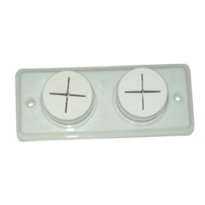 Image of Double Or Triple Push In Rubber Tea Towel Holder Off White (Double)