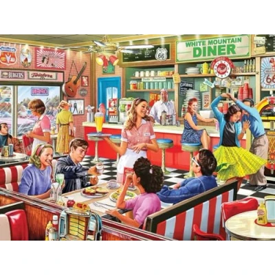 Image of White Mountain Puzzles Jigsaw Puzzle 1000 Pieces 24&quot;X30&quot; American Diner
