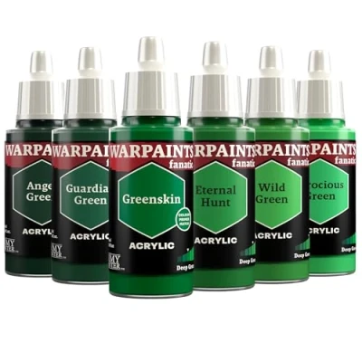 Image of The Army Painter, Warpaints Fanatic Flexible Triad: Deep Greens, 6 x 18 ml acrylic paints Miniature quality hobby paint for Dungeons and Dragons (DnD) &amp; Warhammer Miniatures