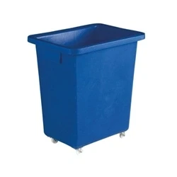 Image of Bottle Skip 580X410X700mm 4X50mm Swivel Blue