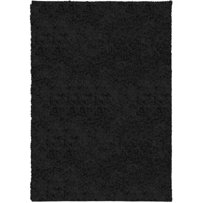 Image of vidaXL Shaggy Rug PAMPLONA High Pile Modern Black 160x230 cm
