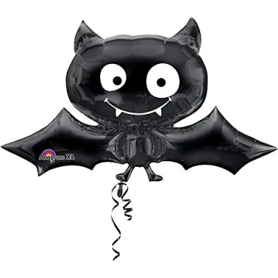 Image of Amscan Anagram 2720901 Halloween Party Black Bat Foil SuperShape Balloon 41 Inch