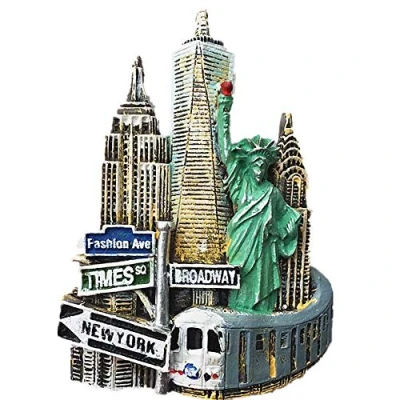 Image of 3D New York USA Fridge magnet Souvenir， Home &amp; Kitchen Decoration refrigerator travel souvenir gift