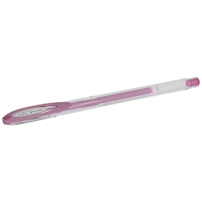 Image of UNI BALL Signo UM120NM Gel Ink Rollerball Pen Medium 0.7 mm Pink Metal