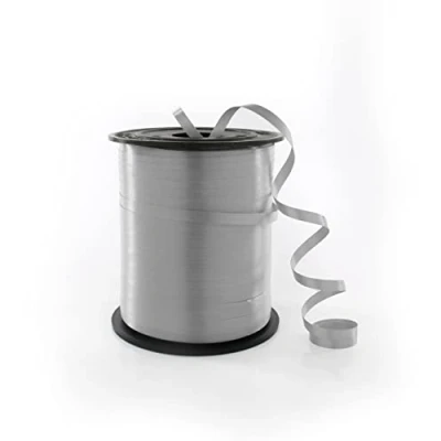 Image of LOVETRENDS Curling Ribbon Silver 250m Reel of Great for Balloon Decorations and Gift Wrapping